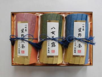 特撰ギフト　極上八女玉露×1、特上星野煎茶×2 [木箱入]