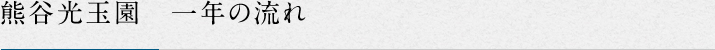 熊谷光玉園　一年の流れ